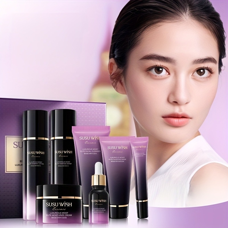 Luxury Skincare Packaging - Set Esens Pelembap Sembilan Potong yang