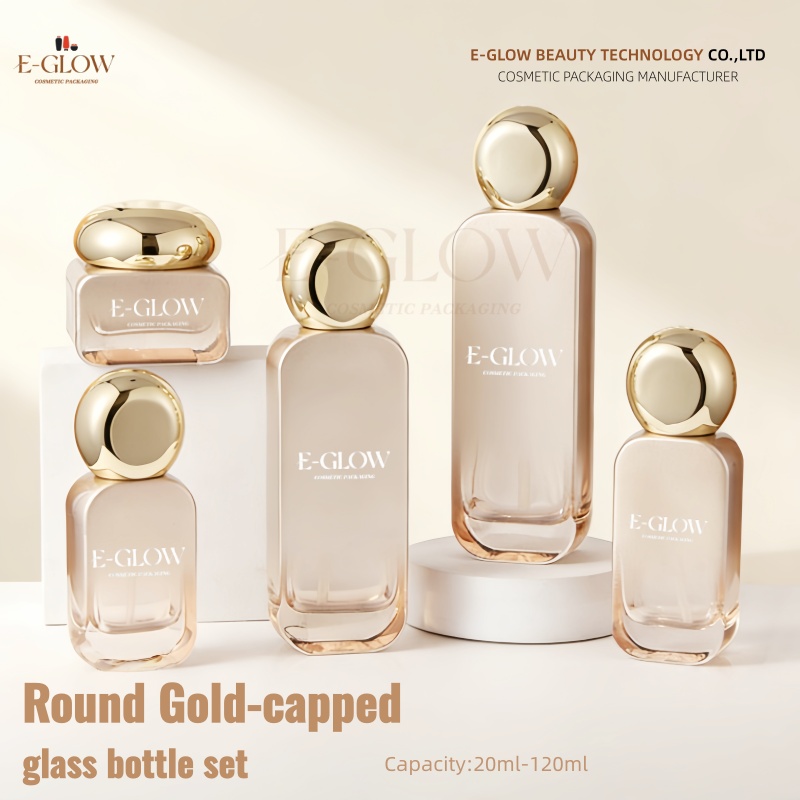Luxury Skincare Logo - 【Logo Custom】1 Buah Set Botol Oranye